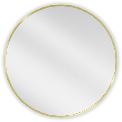 Mexen Loft, kulaté koupelnové zrcadlo 70 cm, barva rámu zlatá lesklá, 9850-070-070-000-50