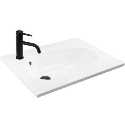 Rea Selena, konglomerátové zápustné umyvadlo 610x465 mm, bílá, REA-U6020