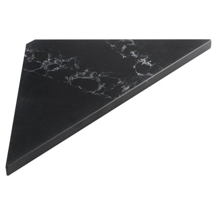 Sapho, ABELINE rohová police Rockstone 200x200mm, černá attica, AE200-0598