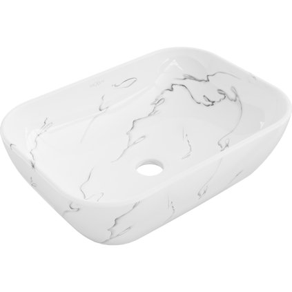 Mexen Rita, umyvadlo na desku 455x325x135 mm, bílá-imitace bílého kamene, 21084583