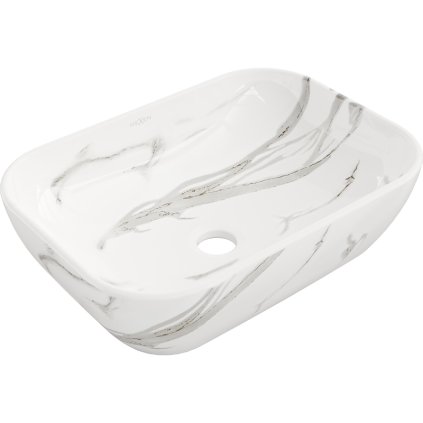 Mexen Rita, umyvadlo na desku 455x325x135 mm, bílá-imitace kamene, 21084584