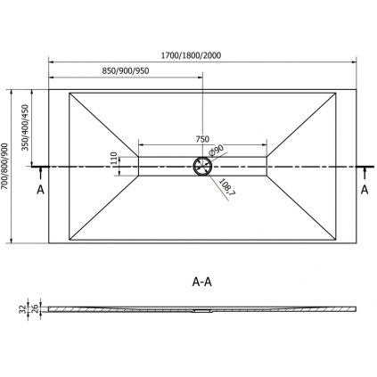 357533 mexen toro smc obdlznikova sprchova vanicka 180 x 90 cm biela cierna krytka 43109018 b