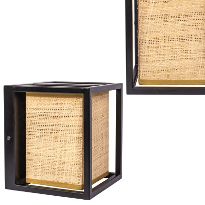 Toolight, nástěnné svítidlo 1xE27 APP1286-1W, černá-hnědá, OSW-00924