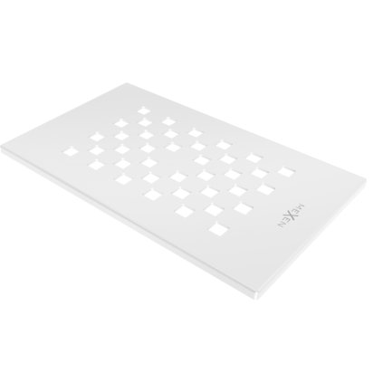 Mexen Hugo, kovová krytka pro sprchovou vaničku Hugo, vzor 1, bílá, 42910020