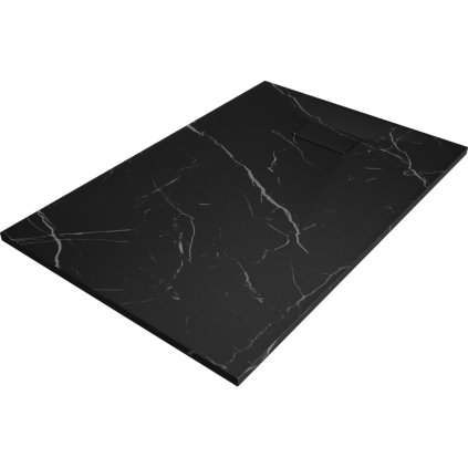 Mexen Hugo, obdélníková sprchová vanička SMC 100 x 80 cm, černý kámen, 42758010