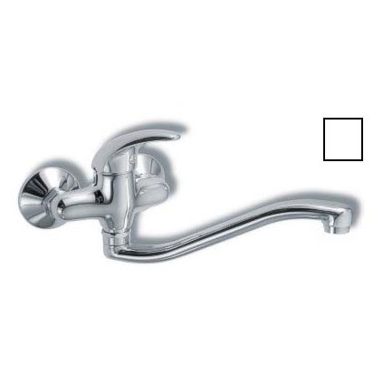 Novaservis Metalia 55 Dřezová umyvadlová baterie 100 mm, bílá-chrom, 55074,1