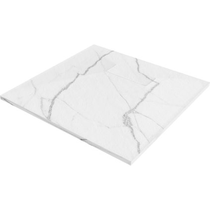 Mexen Hugo, čtvercová sprchová vanička SMC 80 x 80 cm, bílý kámen, 42158080