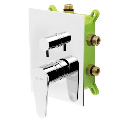 Novaservis Titania Fresh Podomítková baterie s boxem 3 vývody, FRESH, chrom, BOX96051RX,0
