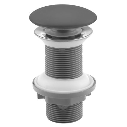 Isvea, Umyvadlová výpusť 5/4" click-clack, keramická krytka, tl. 20-70 mm, antracit, 38TP0162I