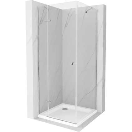 70935 mexen roma sprchovaci kut 80 dvere x 80 stena cm 6mm cire sklo chromovy profil slim sprchova vanicka 5cm 854 080 080 01 00 4010