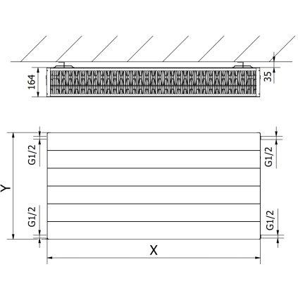 342371 mexen panelovy radiator mexen line cl33 300 x 1000 mm bocne pripojenie 1240 w cierny w433l 030 100 70