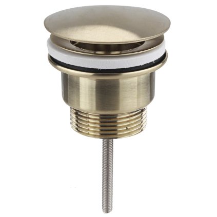 Sapho, umyvadlová výpusť 5/4", neuzavíratelná, velká zátka, tl: 10-55mm, zlatá matná, 542.742.5GB