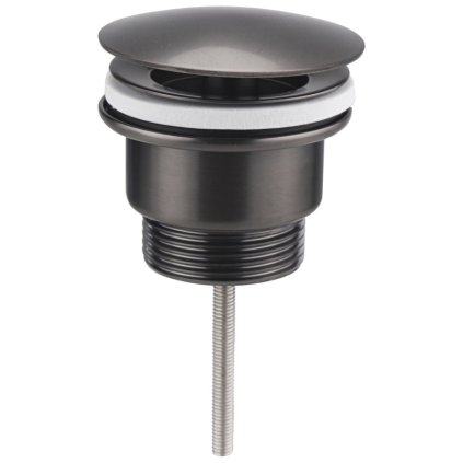 Sapho, umyvadlová výpusť, 5/4" neuzavíratelná, tl. 10-55mm, velká krytka, grafitová, 542.742.5GM