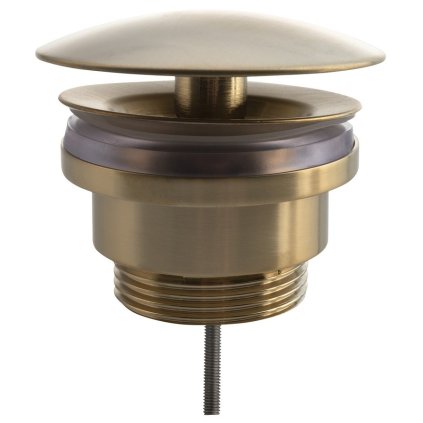 Silfra, Umyvadlová výpusť 5/4", neuzavíratelná, velká krytka, tl.5-55mm, zlatá matná, UD52596P