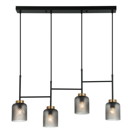 Toolight, stropní svítidlo 4xE27 APP1266-4CP, černá, OSW-02421