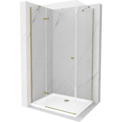76440 1 mexen roma sprchovaci kut 80 dvere x 90 stena cm 6mm cire sklo zlaty profil slim sprchova vanicka 5cm 854 080 090 50 00 4010