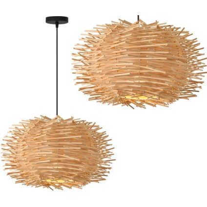 Toolight, stropní svítidlo BOHO NATURAL 1xE27 APP1486-1CP, přírodní hnědá, OSW-05942