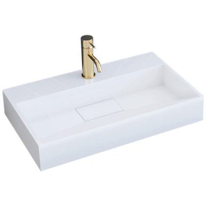 Rea Goya konglomerátové umyvadlo, 50 x 37 cm, bílá, REA-U8900