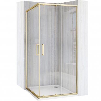 389557 rea city sprchovaci kut s posuvnymi dverami 80x80cm 5 4mm cire sklo zlaty profil rea k6444