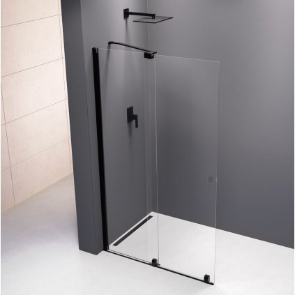Polysan, MODULAR SHOWER zástěna s pojezdy 1200 mm, černá, MS5-120B