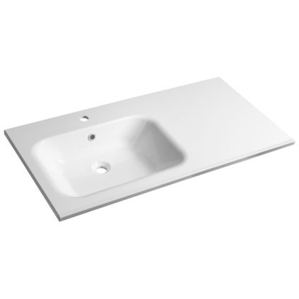 Sapho, ARECA umyvadlo 110x50cm, litý mramor, levé, bílá, AC101L