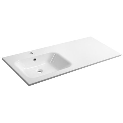 Sapho, ARECA umyvadlo 121x51,5cm, litý mramor, levé, bílá, AC121L