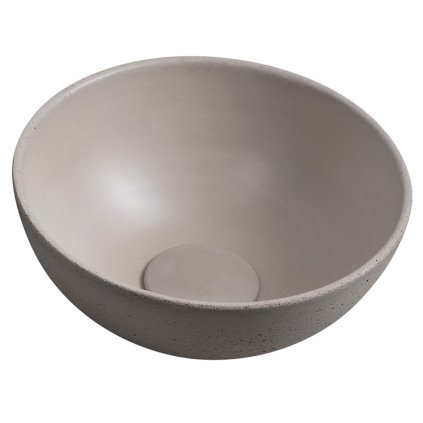 Sapho, MINOR betonové umyvadlo na desku, průměr 26cm, písková, MR26014
