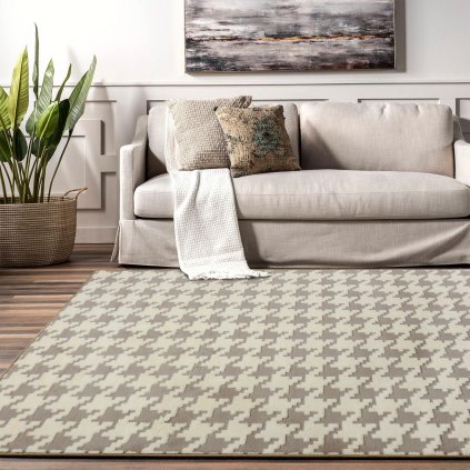 421065 7 tutumi clover plysovy koberec 160x230 cm bezova shg 04023