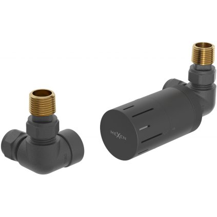 Mexen G05, axiální termostatická souprava pro topidlo, antracitová, W903-958-66