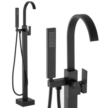 Erga Enzo, volně stojící vanová baterie h-1090, černá matná, ERG-YKA-BS.ENZO-BLK