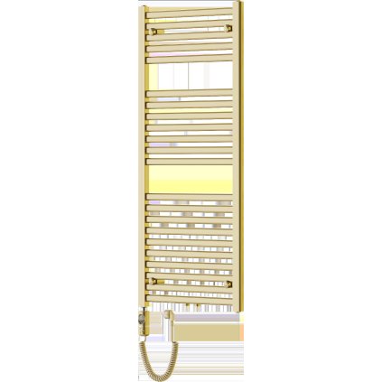 Mexen Hades, elektrické topné těleso 1200 x 500 mm, 600 W, zlatá lesklá, W104-1200-500-2600-50