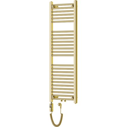 Mexen Mars, elektrické topné těleso 1200 x 400 mm, 300 W, zlatá lesklá, W110-1200-400-2300-50