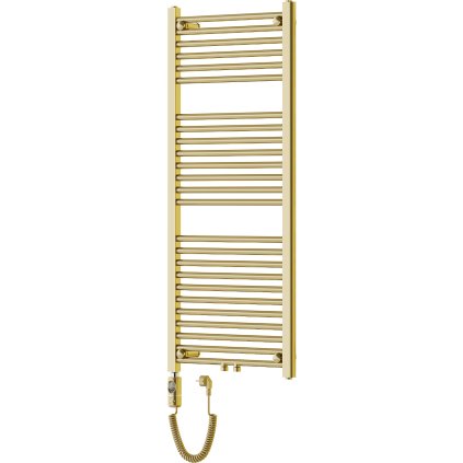 Mexen Mars, elektrické topné těleso 1200 x 500 mm, 600 W, zlatá lesklá, W110-1200-500-2600-50
