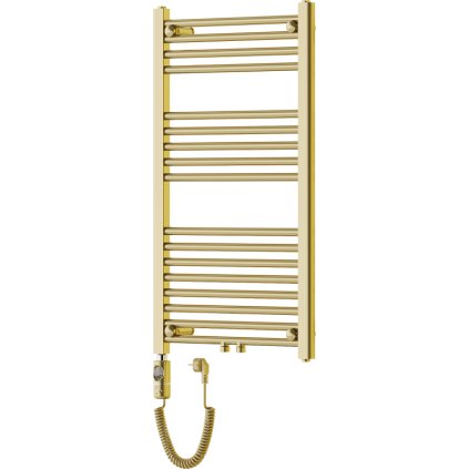 Mexen Mars, elektrické topné těleso 900 x 500 mm, 300 W, zlatá lesklá, W110-0900-500-2300-50