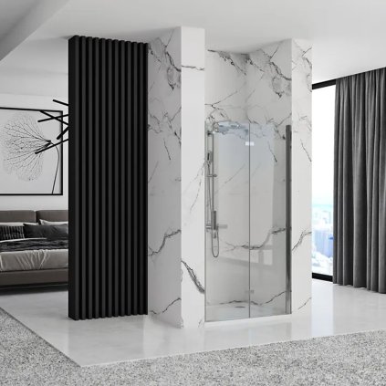 388816 6 rea molier skladacie sprchove dvere 80x190cm 6mm cire sklo chromovy profil bocny magneticky profil kpl k6367