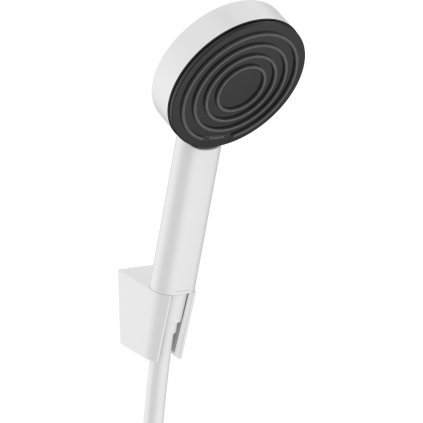 Hansgrohe Pulsify S, sada se sprchovým držákem 105 1jet se sprchovou hadicí 1250 mm, matná bílá, HAN-24301700
