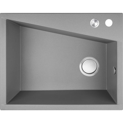 Laveo Grenada, 1-komorový granitový dřez 600x480x227 mm, šedá, LAV-SBG_510T