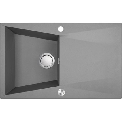 Laveo Grenada, 1-komorový granitový dřez 780x480x204 mm, šedá, LAV-SBG_511T