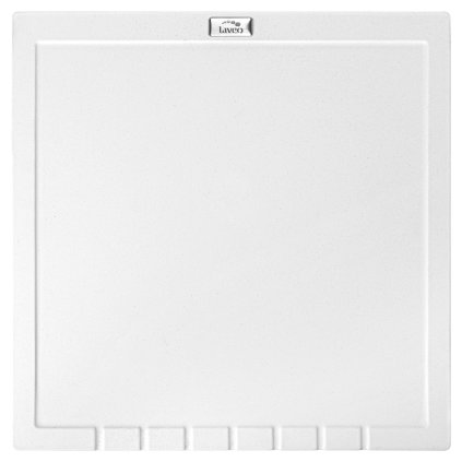 Laveo Halvo, granitový odkapávač 350x350x25 mm, bílá, LAV-OBA_601T