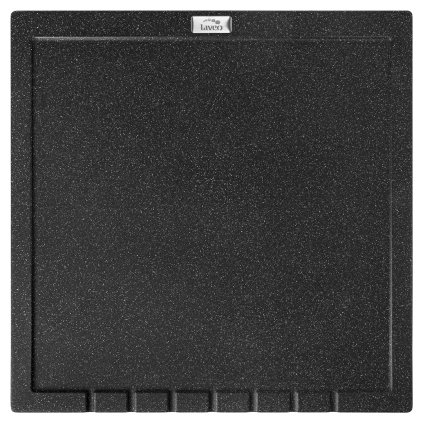 Laveo Halvo, granitový odkapávač 350x350x25 mm, černá, LAV-OBA_701T