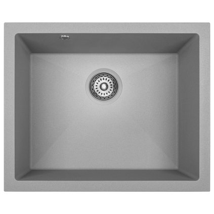 Laveo Ibiza, 1-komorový granitový dřez 560x460x220 mm, šedá, LAV-SBI_510U