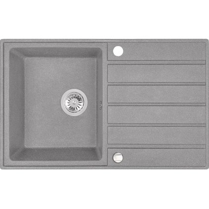 Laveo Margarita, 1-komorový granitový dřez 790x490x230 mm, šedá, LAV-SBM_511T