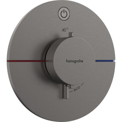 Hansgrohe ShowerSelect Comfort S, termostat pod omítku pro 1 spotřebič, kartáčovaný černý chrom, HAN-15553340