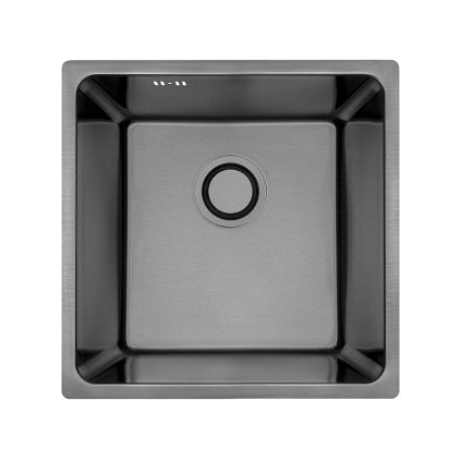 Laveo Aden, 1-komorový nerezový dřez 440x440x200 mm, grafitová, LAV-SLA_510P