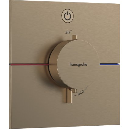 Hansgrohe ShowerSelect Comfort E, termostat pod omítku pro 1 spotřebič, kartáčovaný bronz, HAN-15571140