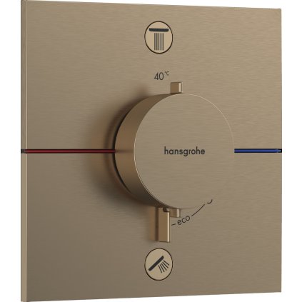 Hansgrohe ShowerSelect Comfort E, termostat pod omítku pro 2 spotřebiče, kartáčovaný bronz, HAN-15572140