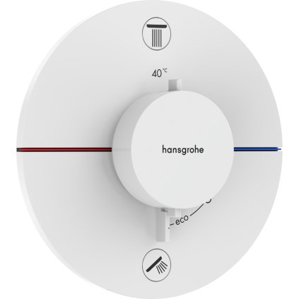 Hansgrohe ShowerSelect Comfort S, termostat pod omítku pro 2 spotřebiče, bílá matná, HAN-15554700