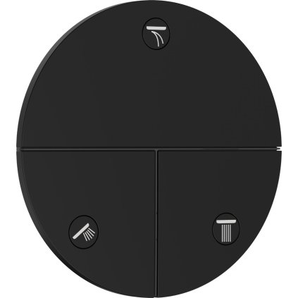 Hansgrohe ShowerSelect Comfort S, ventil pod omítku pro 3 spotřebiče, černá matná, HAN-15558670