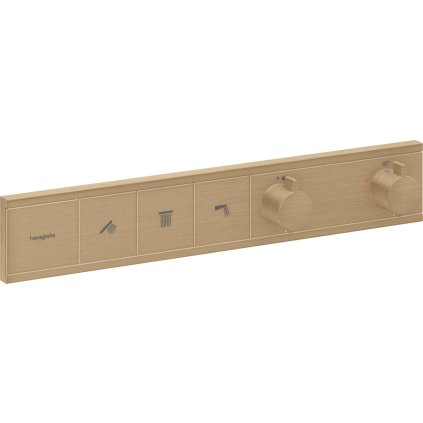 Hansgrohe RainSelect, podomítkový termostatický modul pro 3 spotřebiče, kartáčovaný bronz, HAN-15381140