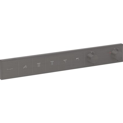 Hansgrohe RainSelect, podomítkový termostatický modul pro 5 spotřebičů, kartáčovaný černý chrom, HAN-15384340